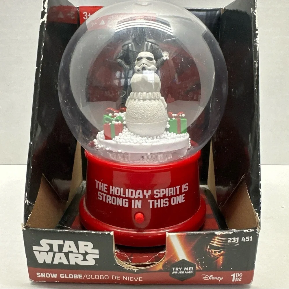 Star Wars Darth Vader The Holiday Spirit is Strong in this One Snow Globe Loose